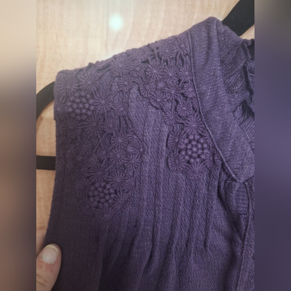 Time and Tru purple v-neck sleeveless top size small 4-6 - Picture 3 of 4